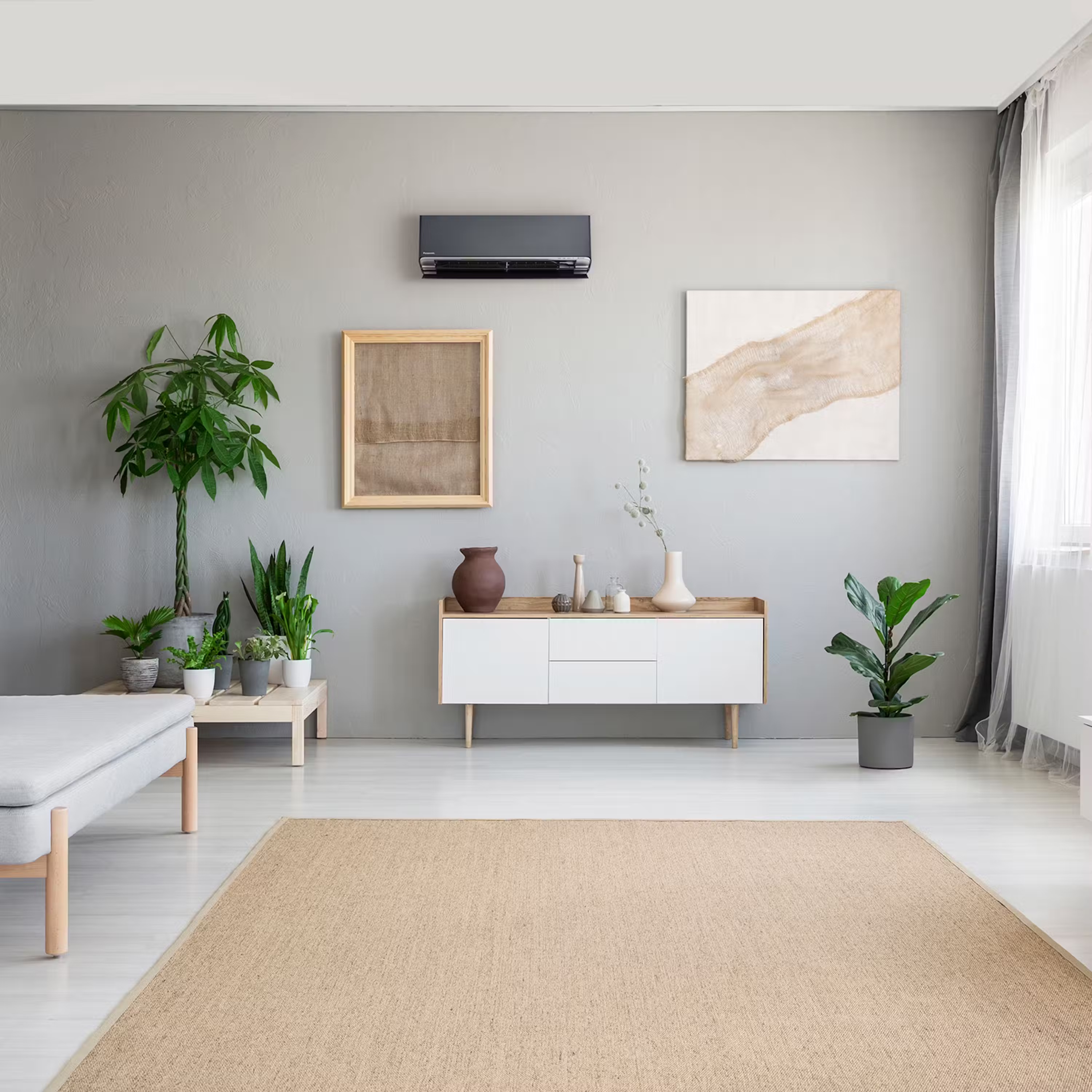 Panasonic HZ Flagship grafit – modernt vardagsrum