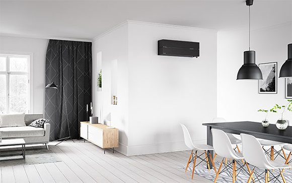 Mitsubishi Electric Hero – svart enhet i matsal